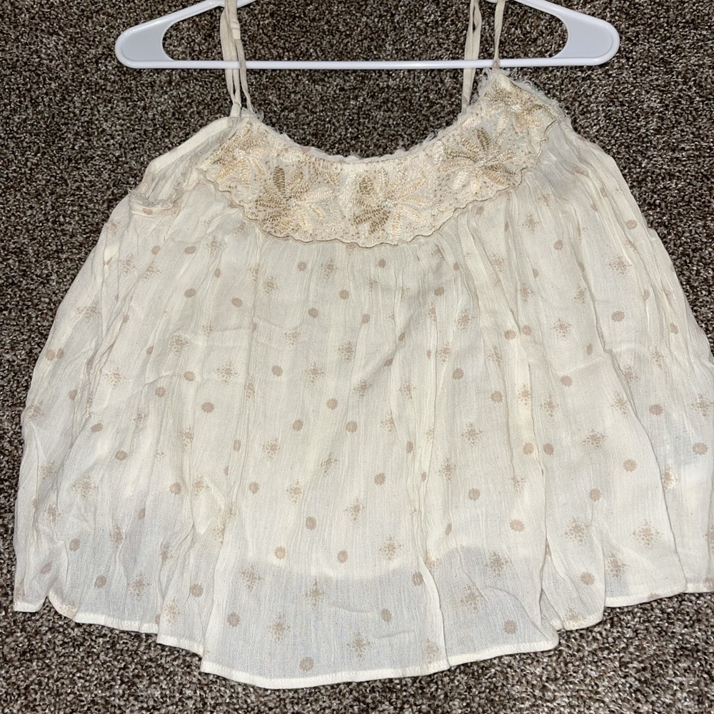 Flowy white/cream tank